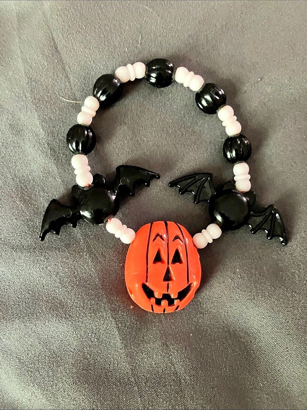Halloween Bat 🦇 and Pumpkin 🎃 Bracelet